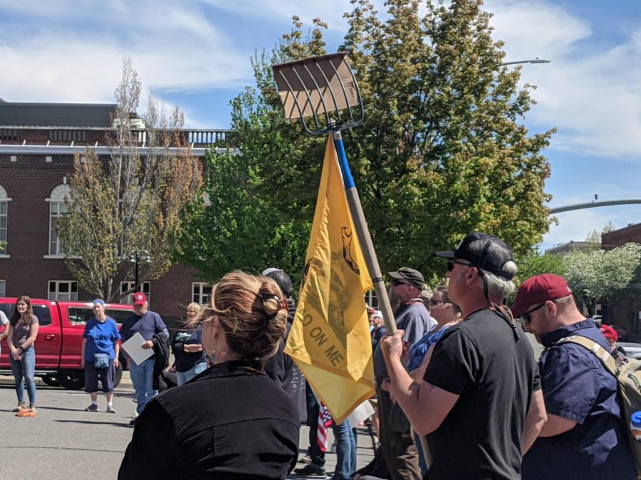 Protesters gather at county courthouse