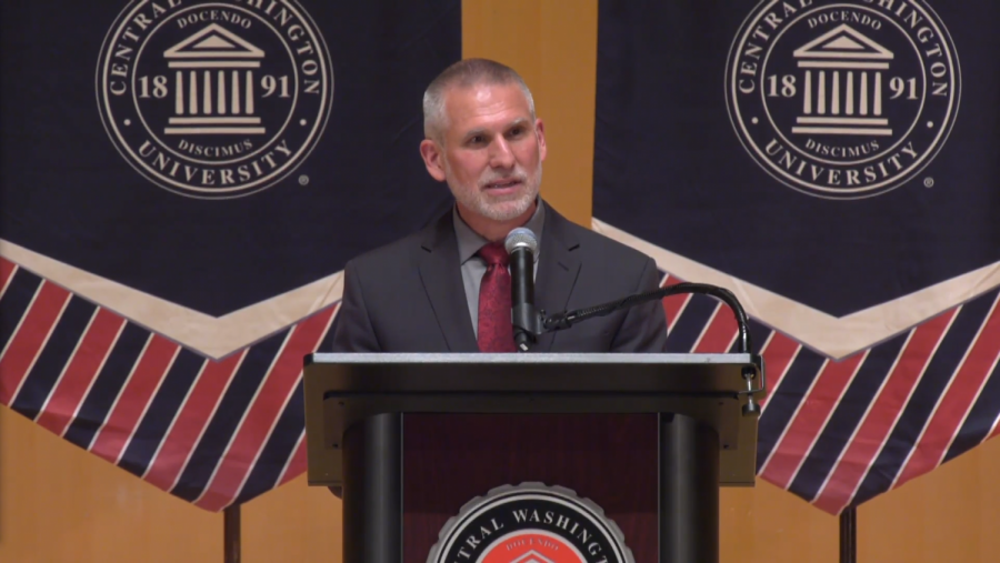 Wohlpart delivered his first State of the University speech as CWU's President in the Concert Hall of the Music Building on Oct. 20.