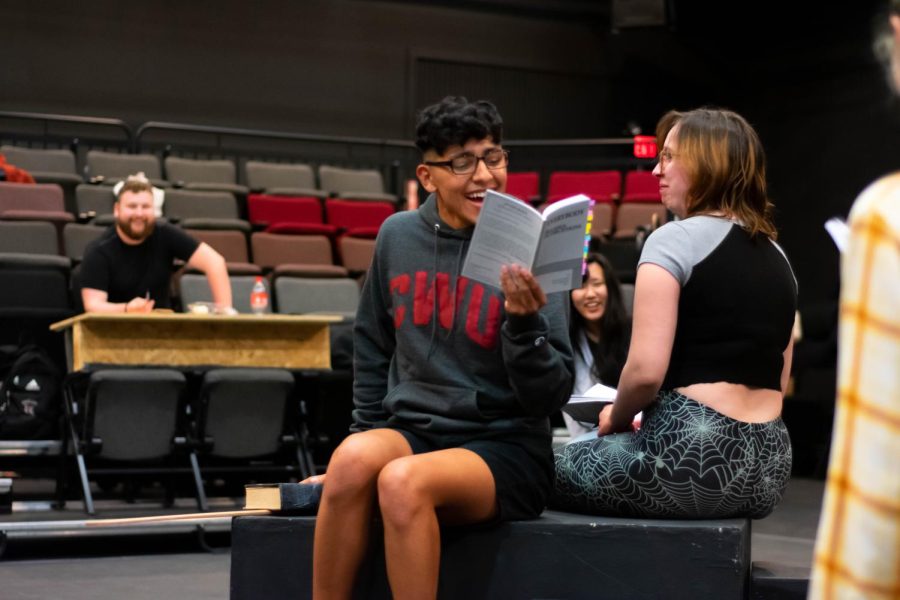 Malik Cantú, Yuka Kawai, Josephine Cessna during rehearsal. Photo by Sequoia Good